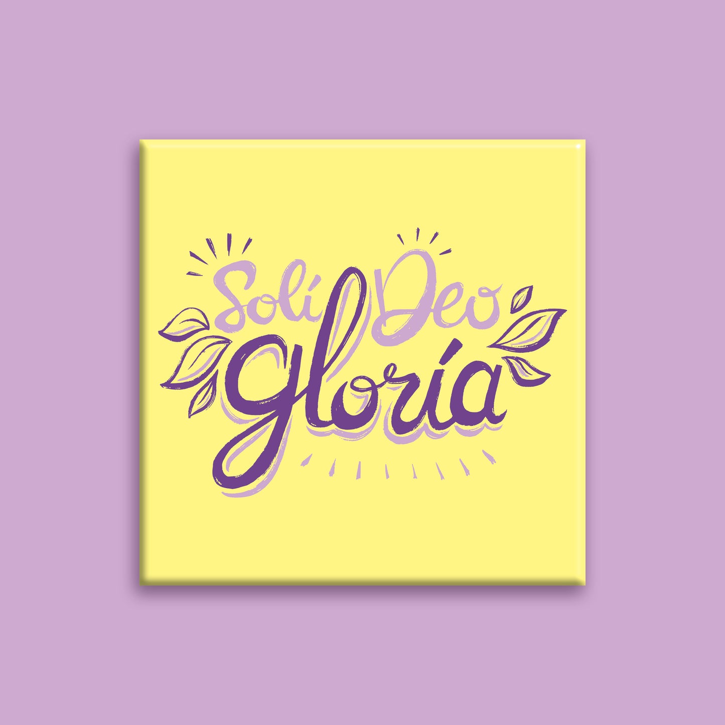 SQUARE MAGNET: Soli Deo Gloria (God Alone)