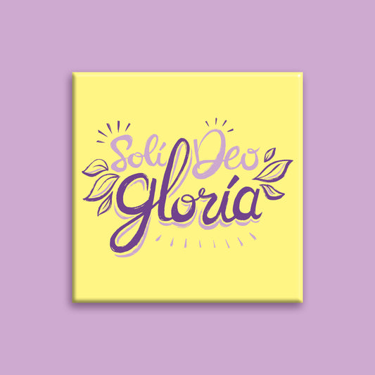 SQUARE MAGNET: Soli Deo Gloria
