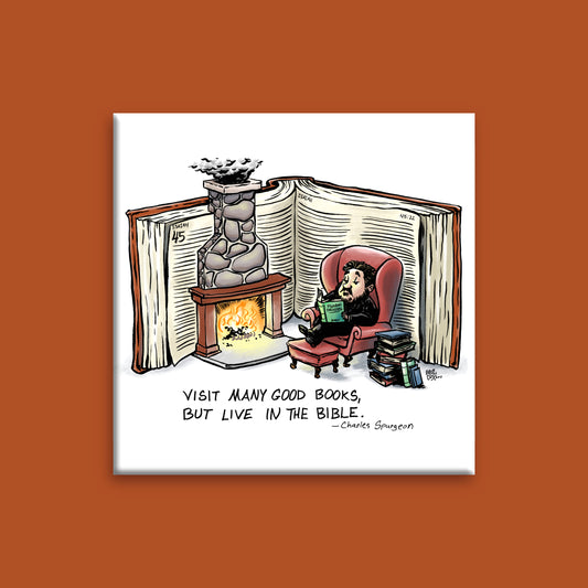 SQUARE MAGNET: Live in the Bible (Spurgeon)
