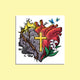 SQUARE MAGNET: Stone Heart
