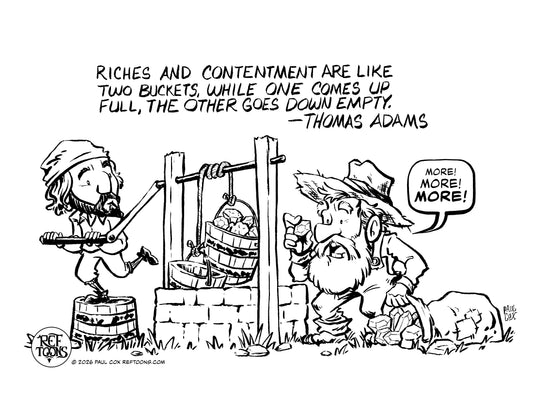 Thomas Adams - Riches and Contentment Coloring Page
