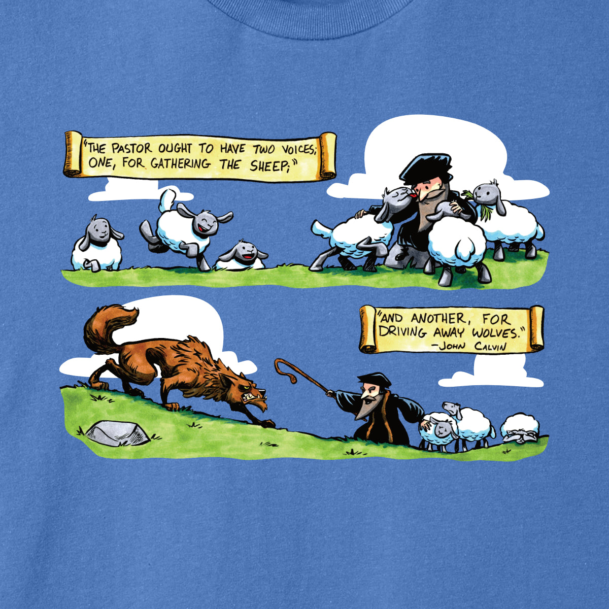 T-Shirt: John Calvin Two Voices