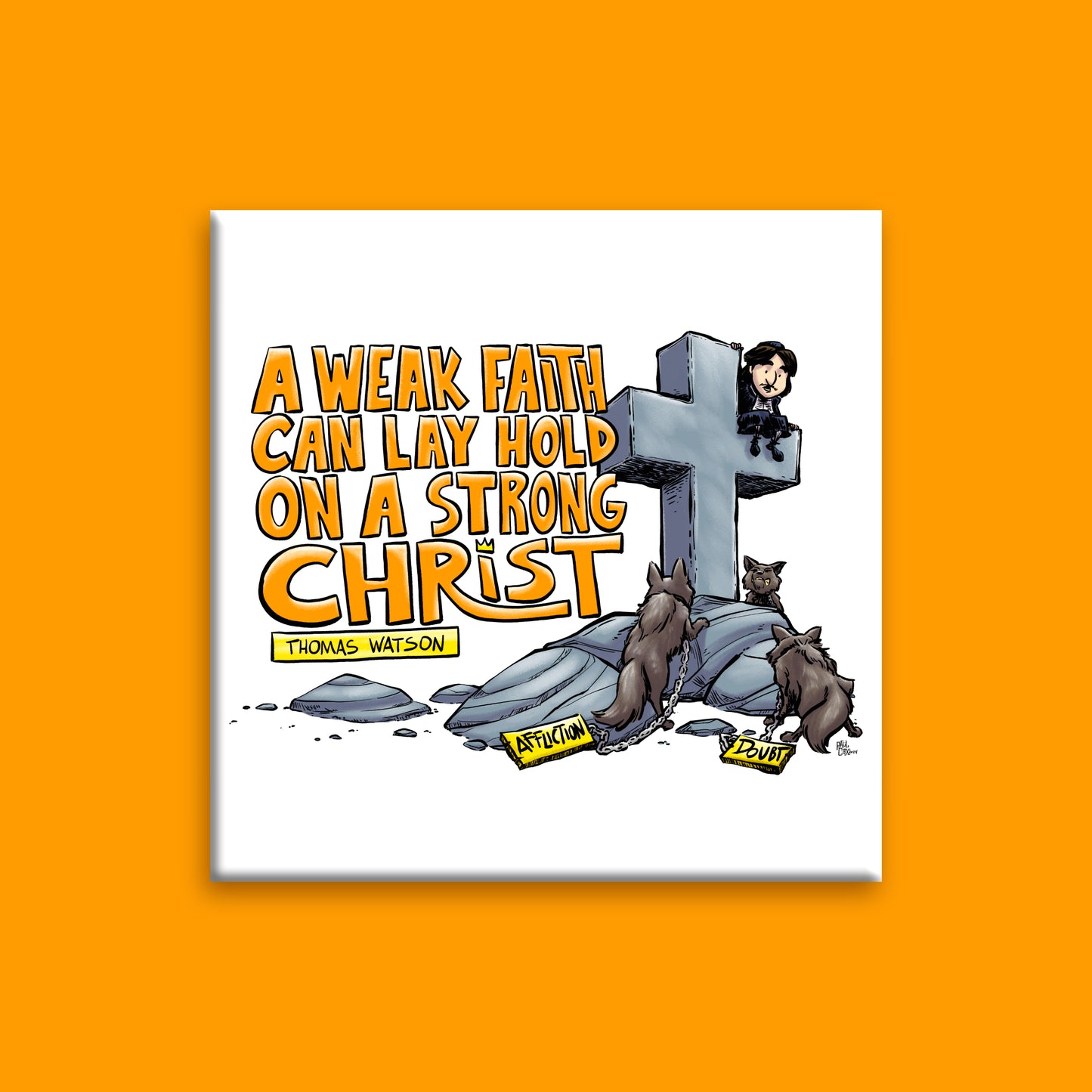 SQUARE MAGNET: Strong Christ