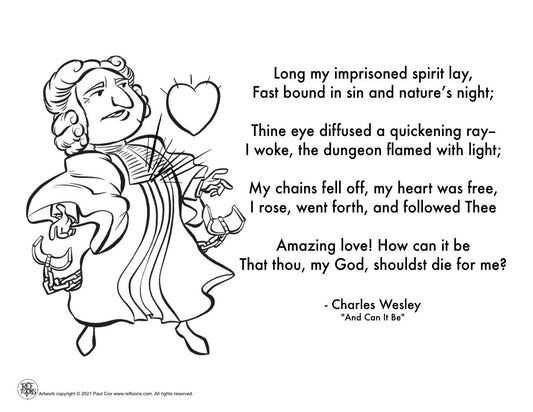 Charles Wesley - And Can It Be Coloring Page