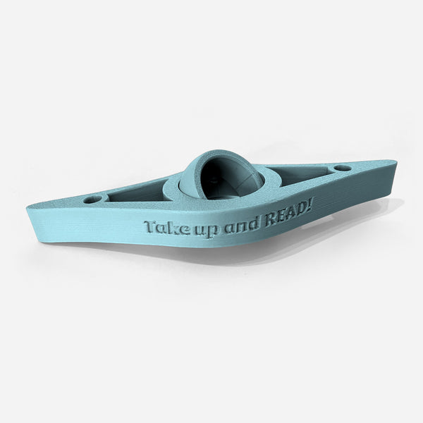 Thumb book holder, Take up and READ!, Ice Blue (matte)