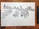 Pilgrim’s Progress Original Art - Evangelist and the Village of Morality