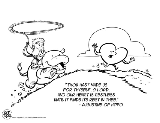 Augustine Restless Heart Coloring Page PDF