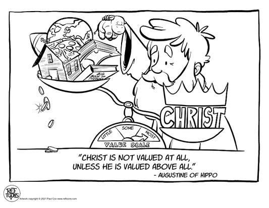 Augustine of Hippo: Value Coloring Page PDF