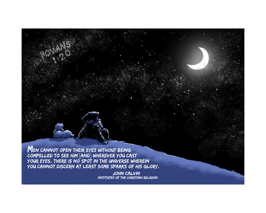 PRINT: John Calvin Starry Night