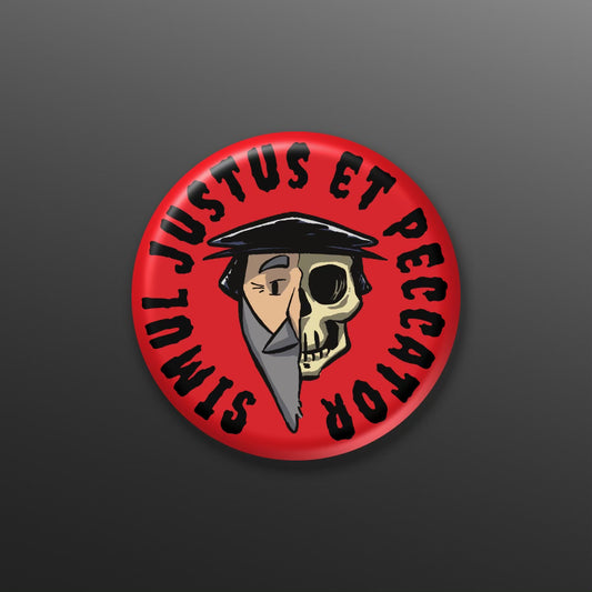 BUTTON: Simul Justus et Peccator Button (CALVIN)