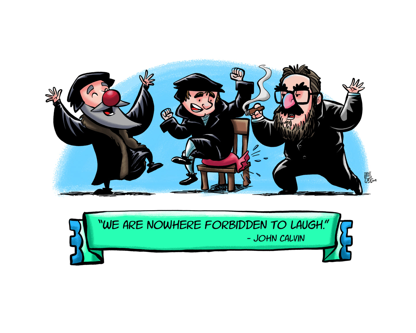 PRINT: John Calvin Forbidden to Laugh