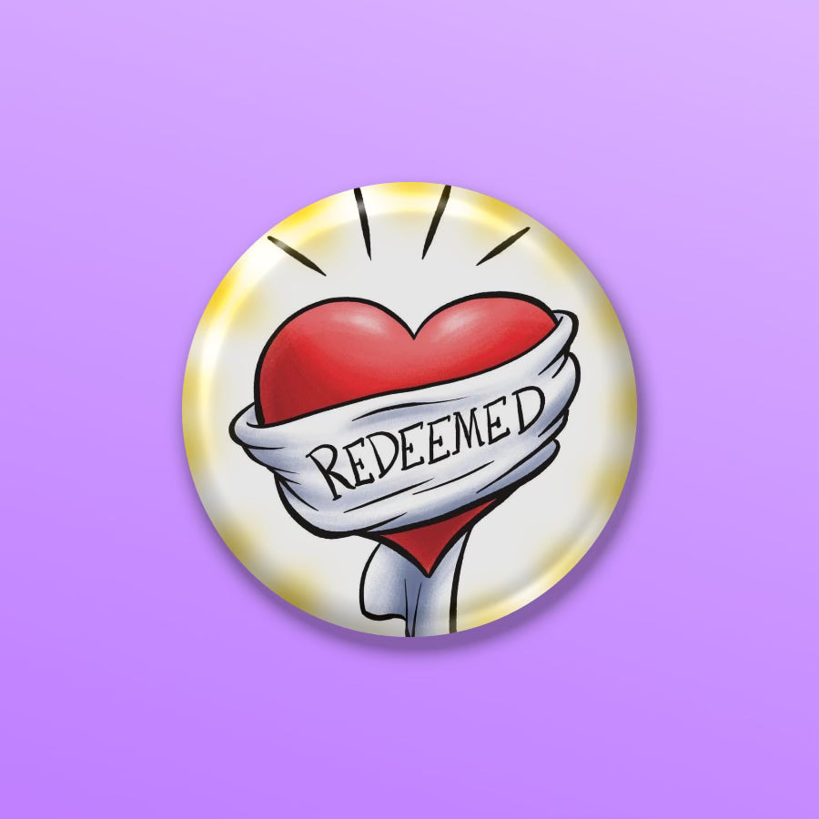 BUTTON: Redeemed Heart