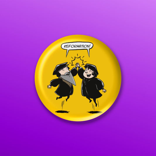 BUTTON: Reformation High Five (Yellow)