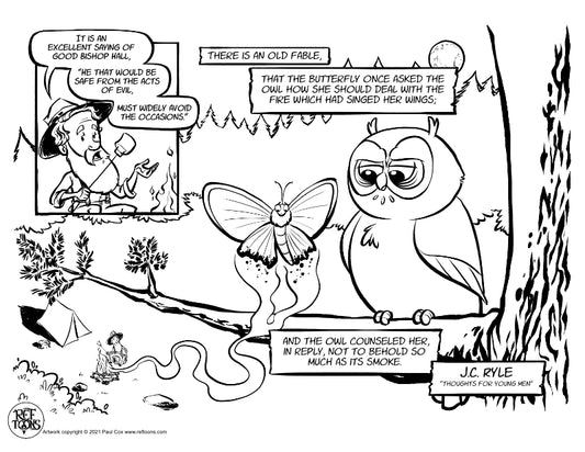 JC Ryle Owl Coloring Page PDF