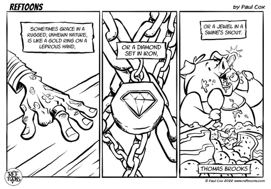 Thomas Brooks: Grace in a Rugged Nature Coloring Page PDF
