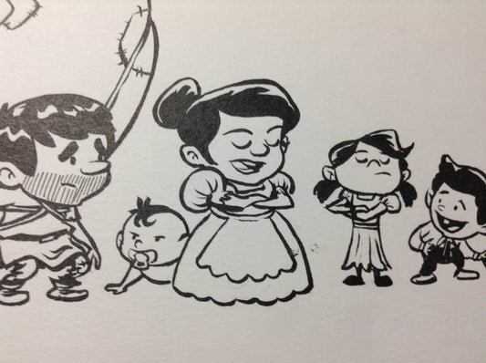 Pilgrim’s Progress Original Art - Christian's Family
