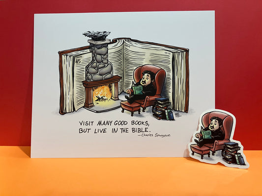 BUNDLE: Charles Spurgeon Live in the Bible 8x10 + Sticker