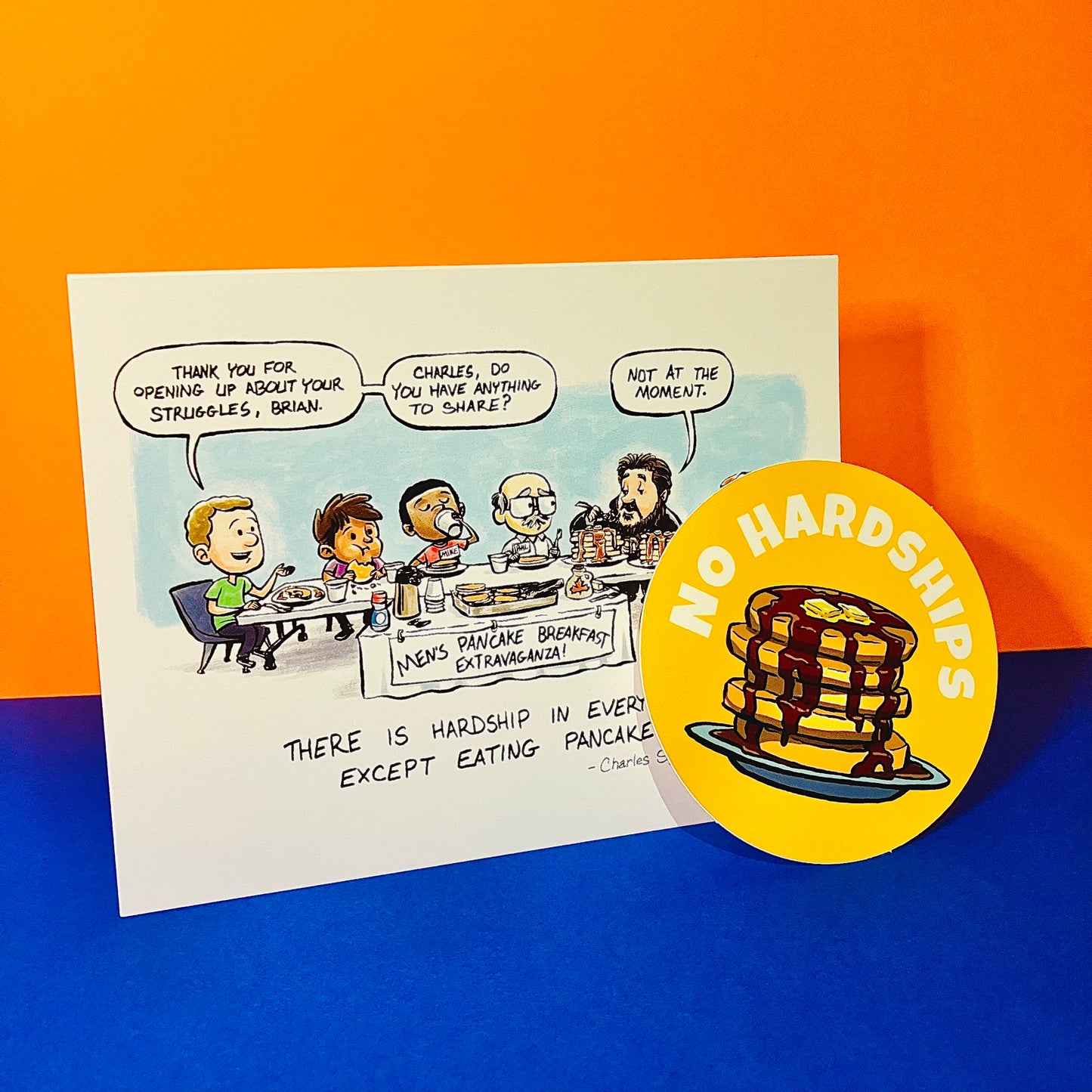 BUNDLE: Charles Spurgeon Pancake Greeting Card + Sticker